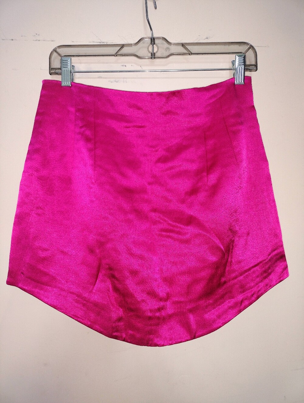 Zara Fuchsia Satin Mini Skirt